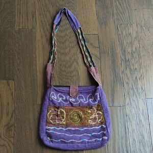 Napal Fair Trade Purple Shoulder Bag